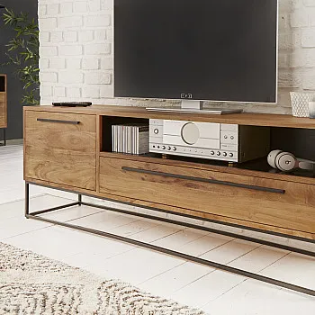 TV-skrinka 40296 165cm Drevo Acacia