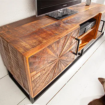 TV-skrinka 40527 145cm Wood Art Drevo Mango Hnedá TV-skrinka 40527 145cm Wood Art Drevo Mango Hnedá