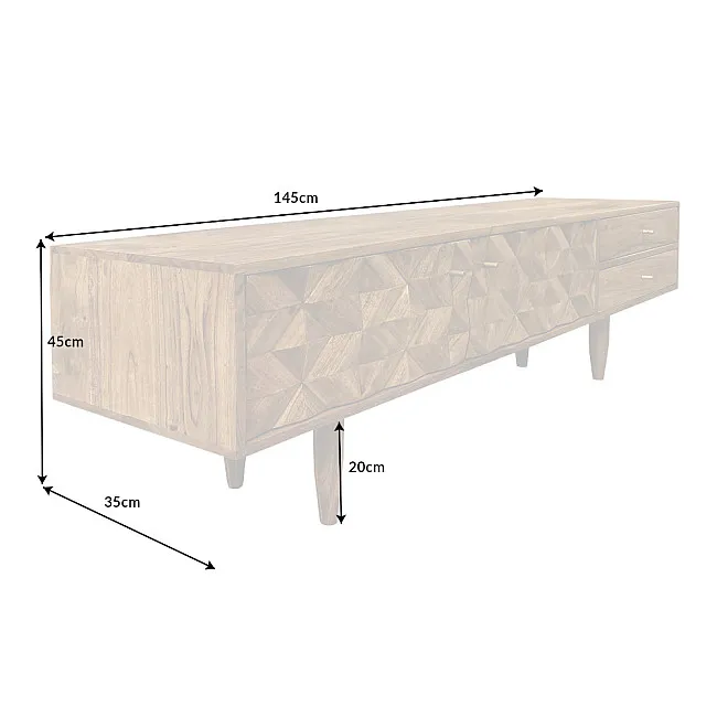 TV-skrinka 43736 Alpine 145cm Drevo Acacia Honey TV-skrinka 43736 Alpine 145cm Drevo Acacia Honey