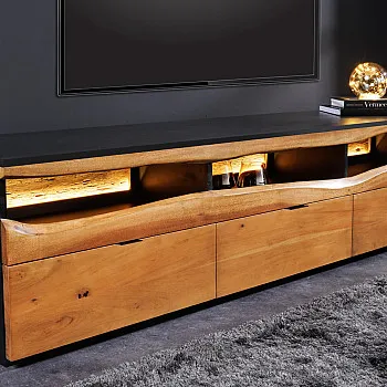 TV-skrinka Grand Acacia 44097 180cm Drevo Acacia