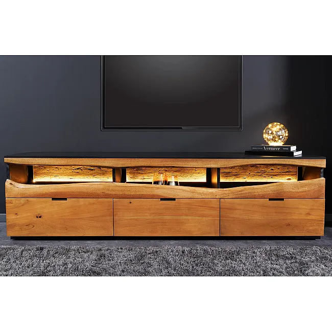 TV-skrinka Grand Acacia 44097 180cm Drevo Acacia