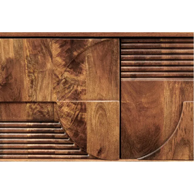 TV-skrinka 46805 Art Deco 200cm Drevo Mango Hnedé