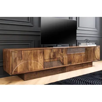 TV-skrinka 46805 Art Deco 200cm Drevo Mango Hnedé