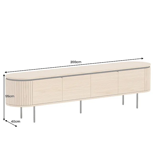 TV-skrinka 47451 Atelier 200cm Natural Dub Dyha