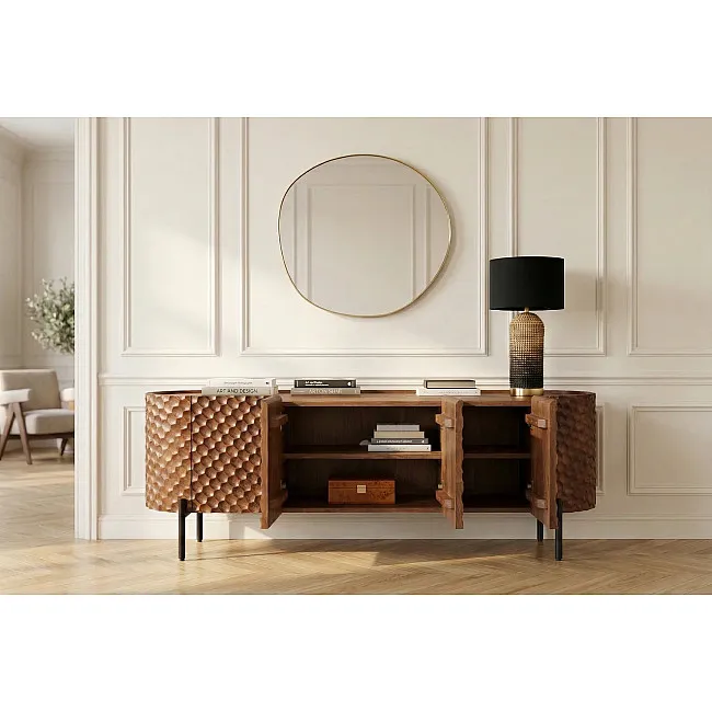 TV-skrinka 47584 Adlon 160cm Drevo Mango Hnedé
