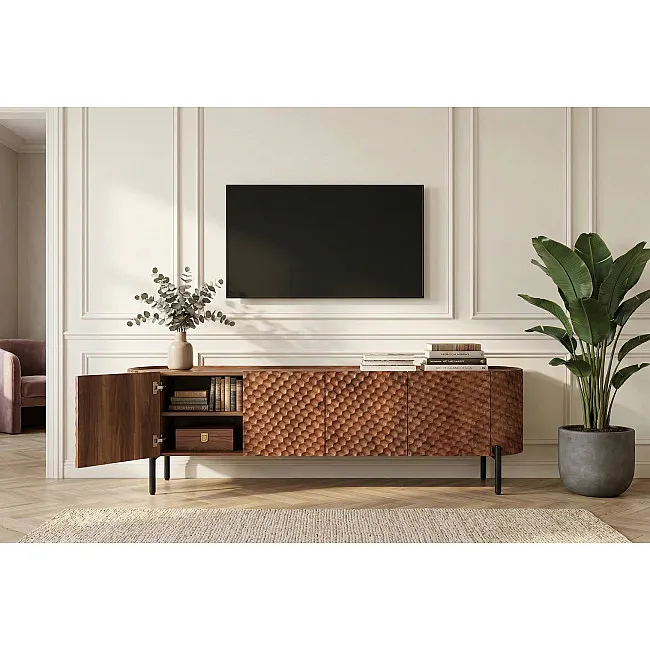 TV-skrinka 47585 Adlon 200cm Drevo Mango Hnedé