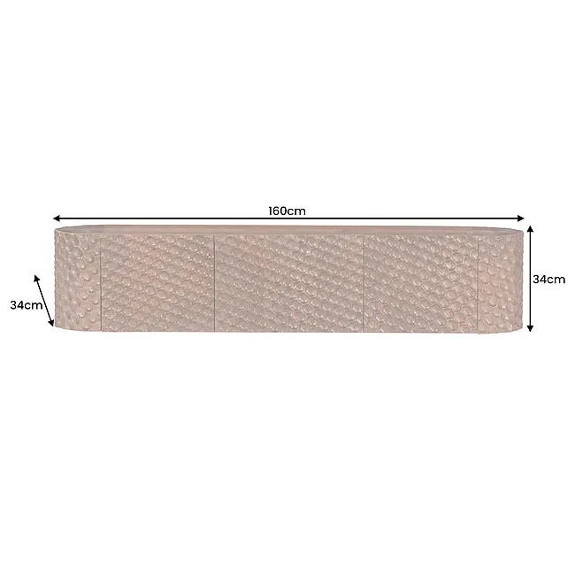 TV-skrinka 47586 Adlon 160cm Drevo Mango Hnedé