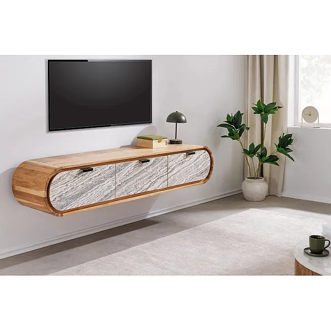TV-skrinka 47757 Organic 160cm Drevo Acacia