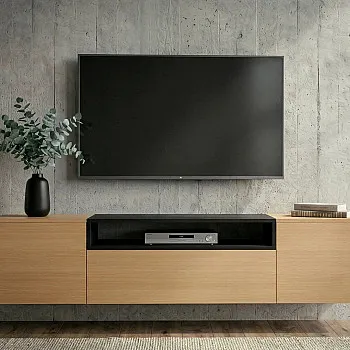 TV-skrinka 47808 Loft 160cm Prírodná Dub Dyha/Čierna