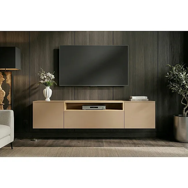TV-skrinka 47809 Loft 160cm Sivá/Prírodná Dub Dyha