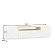TV-skrinka 47810 Loft 160cm Biela/Prírodná Dub Dyha