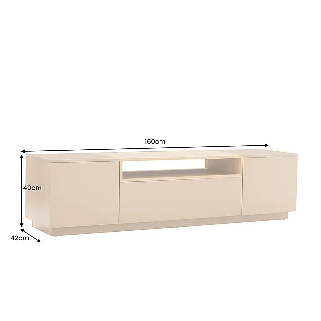 TV-skrinka 47812 Loft 160cm Sivá/Prírodná Dub Dyha