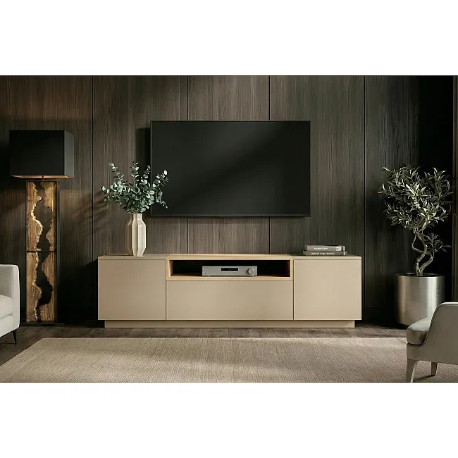 TV-skrinka 47812 Loft 160cm Sivá/Prírodná Dub Dyha