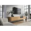TV-skrinka 47816 Loft 200cm Prírodná Dub Dyha/Čierna