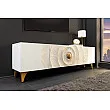 TV-skrinka 48411 Bailey 180cm Drevo Mango Bielené