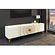 TV-skrinka 48411 Bailey 180cm Drevo Mango Bielené