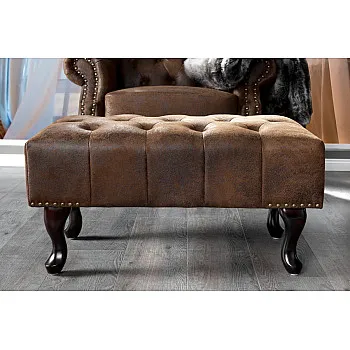 Taburetka 19449 Chesterfield Antik Hnedá