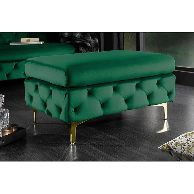Taburetka 39611 Modern Barock Zamat Smaragdovozelená Taburetka 39611 Modern Barock Zamat Smaragdovozelená