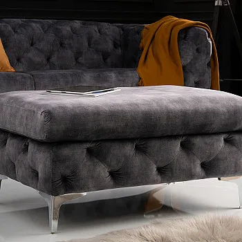 Taburetka 41135 Modern Barock Zamat Šedá Taburetka 41135 Modern Barock Zamat Šedá