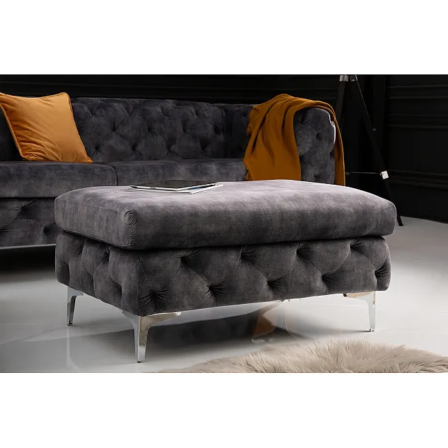 Taburetka 41135 Modern Barock Zamat Šedá Taburetka 41135 Modern Barock Zamat Šedá