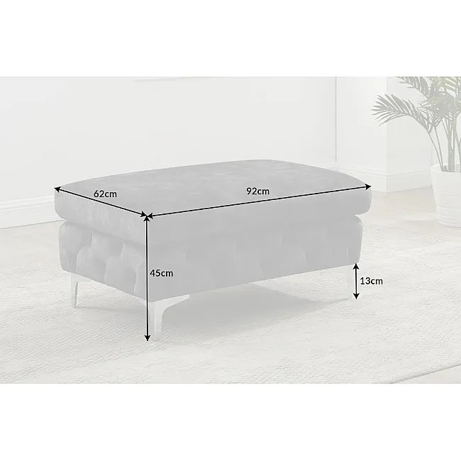 Taburetka 41135 Modern Barock Zamat Šedá Taburetka 41135 Modern Barock Zamat Šedá