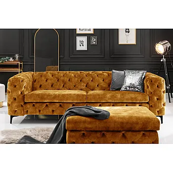 Taburetka 41299 Modern Barock Zamat Žltá
