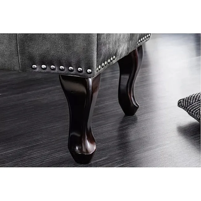 Taburetka 43521 Chesterfield Zamat šedá