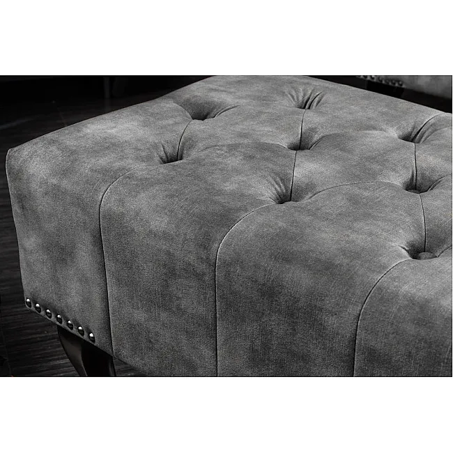 Taburetka 43521 Chesterfield Zamat šedá