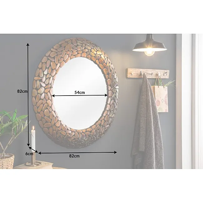 Zrkadlo 41430 Ø82cm Mosaic silver-aluminium