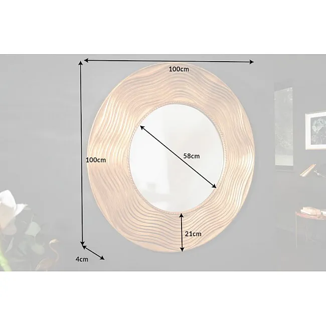 Zrkadlo 40697 Ø100cm gold Zrkadlo 40697 Ø100cm gold