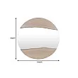 Zrkadlo 46492 Living Edge Ø100cm Drevo Acacia