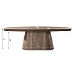 Jedálenský stôl XXL 20-27 Arcadia 240x105cm Drevo Hnedá Acacia