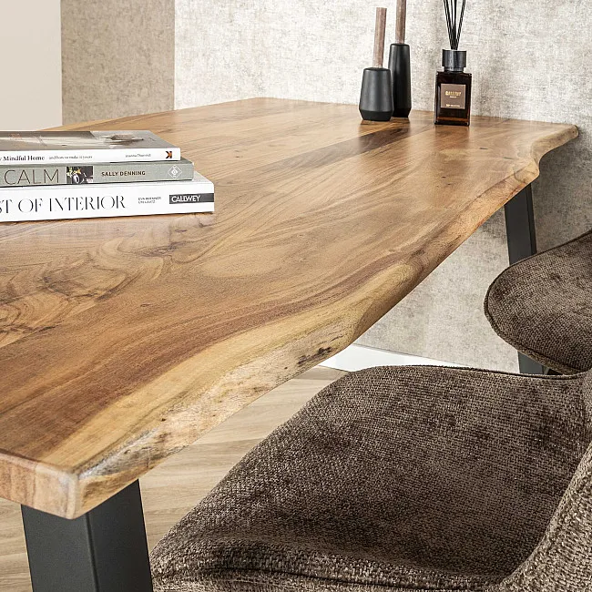 Jedálenský stôl 25-07 180x90cm Drevo Acacia natural