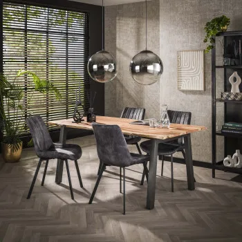 Jedálenský stôl 25-07 180x90cm Drevo Acacia natural