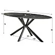 Jedálenský stôl 45-30 Ovál 180x90cm Ceramic Natural Black Jedálenský stôl 45-30 Ovál 180x90cm Ceramic Natural Black