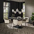 Jedálenský stôl 45-45 Ovál 180x90cm Ceramic Natural Black