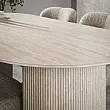 Jedálenský stôl k stene 45-82 Romano 140x80cm Ceramic Travertine