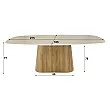 Jedálenský stôl 45-65 180x90cm Ceramik Travertín