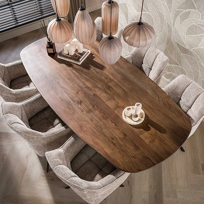 Jedálenský stôl 55-93 Central 180x90cm Masív Drevo Acacia