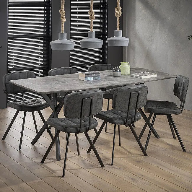 Jedálenský stôl 56-86 190x90cm Betón optik Jedálenský stôl 56-86 190x90cm Betón optik