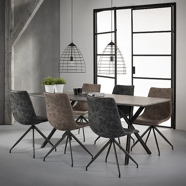 Jedálenský stôl 56-86 190x90cm Betón optik Jedálenský stôl 56-86 190x90cm Betón optik