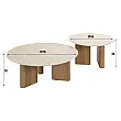 Konferenčný stôl 45-62 Romano 2-set Ceramic Travertine