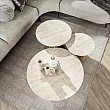 Konferenčný stôl 45-64 Romano 3-set Ceramic Travertine
