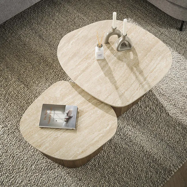 Konferenčný stôl 45-68 Romano 2-set Ceramic Travertine