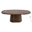 Konferenčný stôl 55-91 Central 135x70cm Drevo Acacia