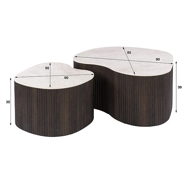 Konferenčný stôl 57-01D Ceramo 2-set 3D ceramik Taj Mahal