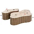 Konferenčný stôl 57-04T Ceramo 2-set 3D ceramik Travertine