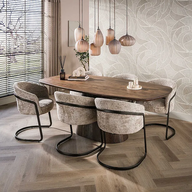 Luster 60-43 Altura 4+3L Frosted Sienna Brown Glass