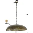Luster 70-28 Cupola 1L Antique Bronz