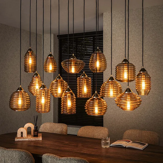 Luster 70-70 Rib 15L Jantar Glass